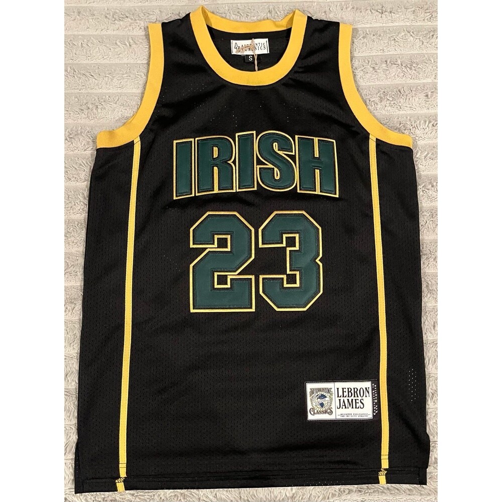 Authentic Classics LeBron James St. Vincent-St. Mary Irish #23 Jersey Black